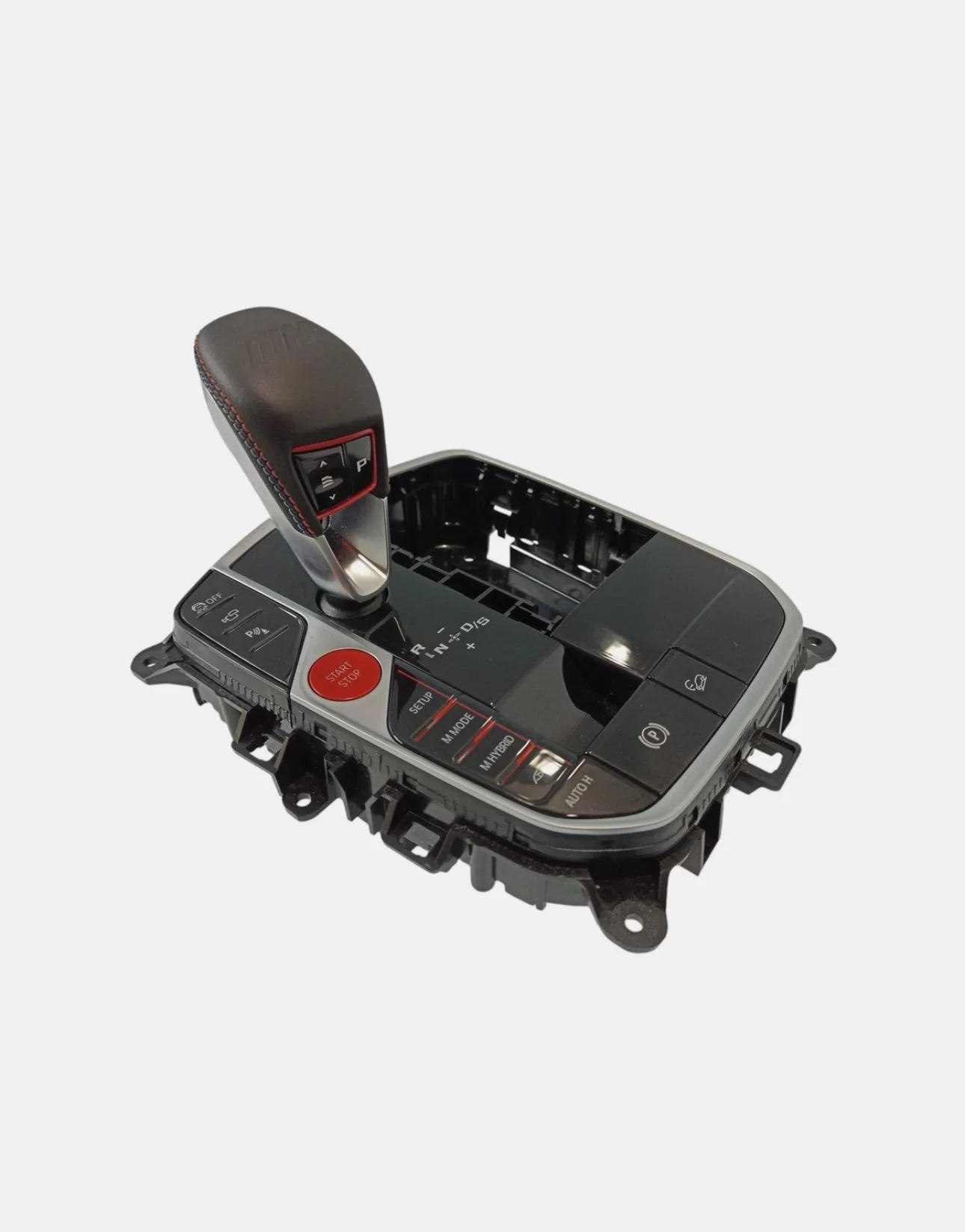 Genuine BMW M Sport Gear Selector Assembly with Leather Wrap, Start/Stop Button, and M Mode Switch