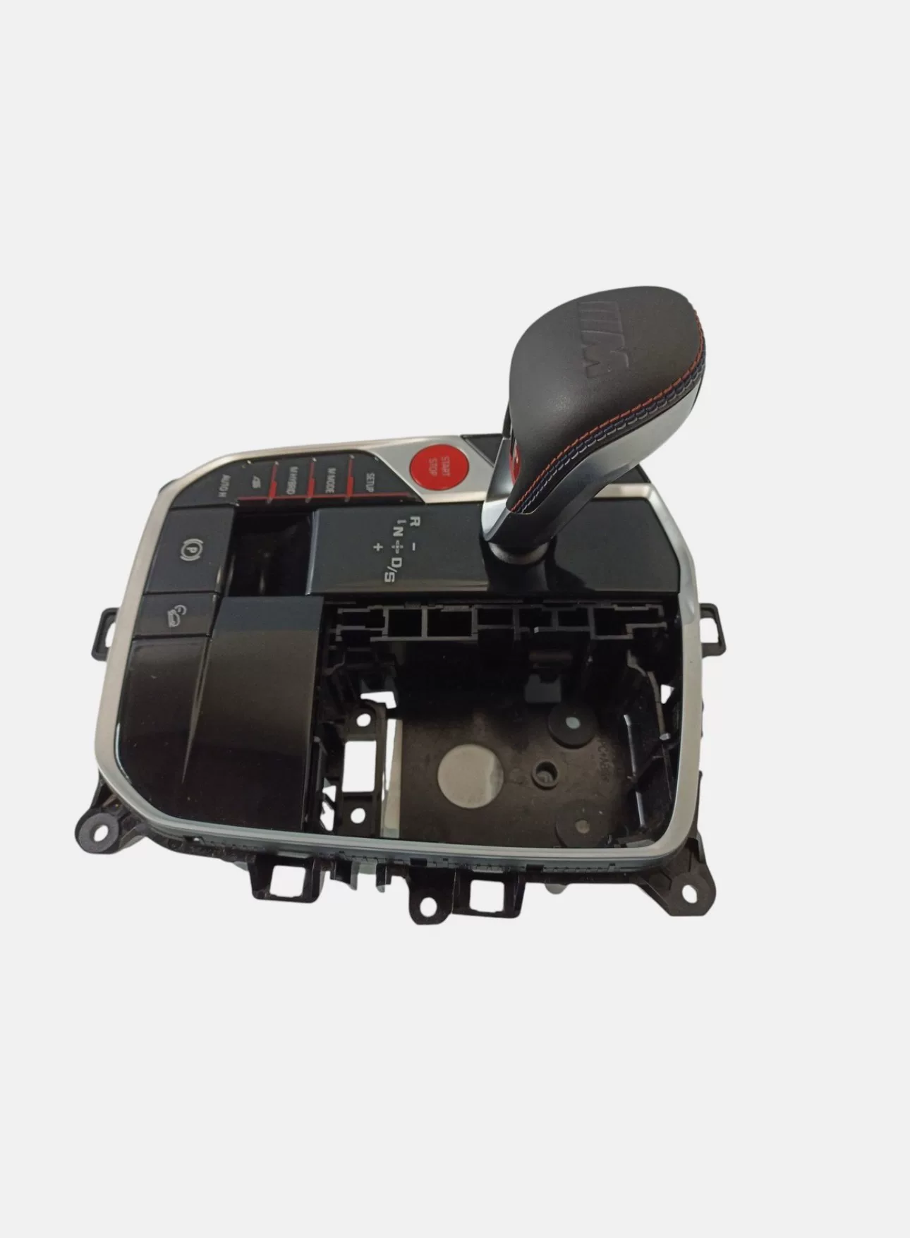 Genuine BMW M Sport Gear Selector Assembly with Leather Wrap, Start/Stop Button, and M Mode Switch