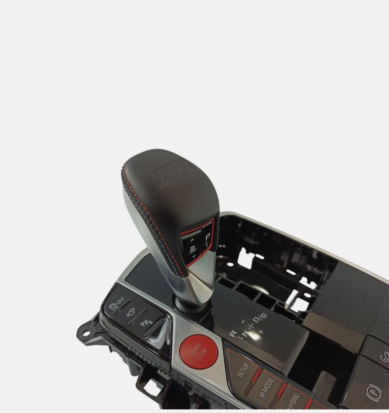 Genuine BMW M Sport Gear Selector Assembly with Leather Wrap, Start/Stop Button, and M Mode Switch
