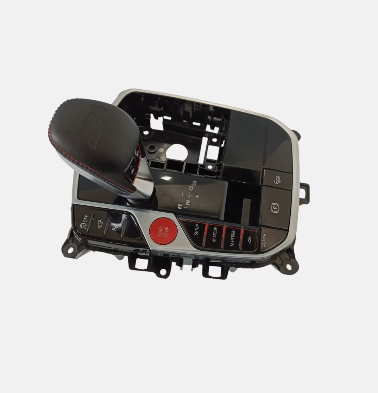 Genuine BMW M Sport Gear Selector Assembly with Leather Wrap, Start/Stop Button, and M Mode Switch