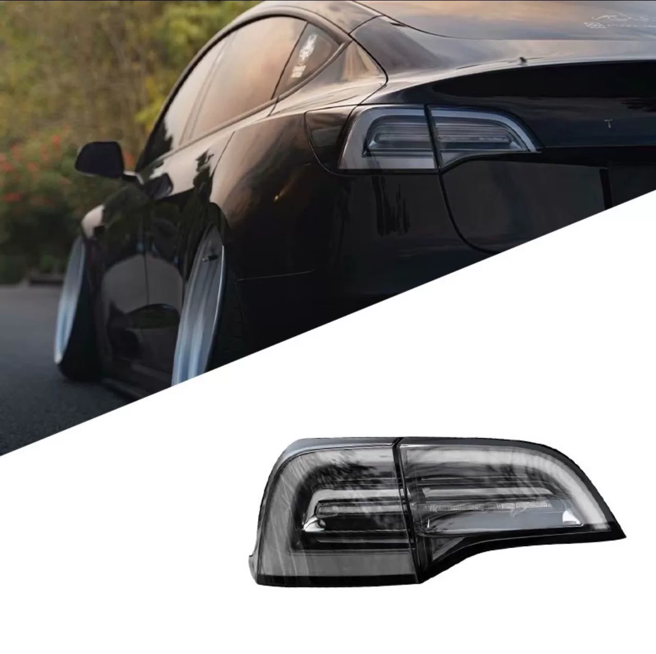 Viper-Style LED Rear Tail Light Assembly for Tesla Model 3 (Y-Body, 2021–2024)