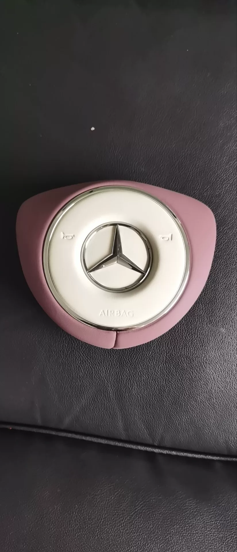 Mercedes-Benz steering wheel horn cover (customized genuine leather/suede version)