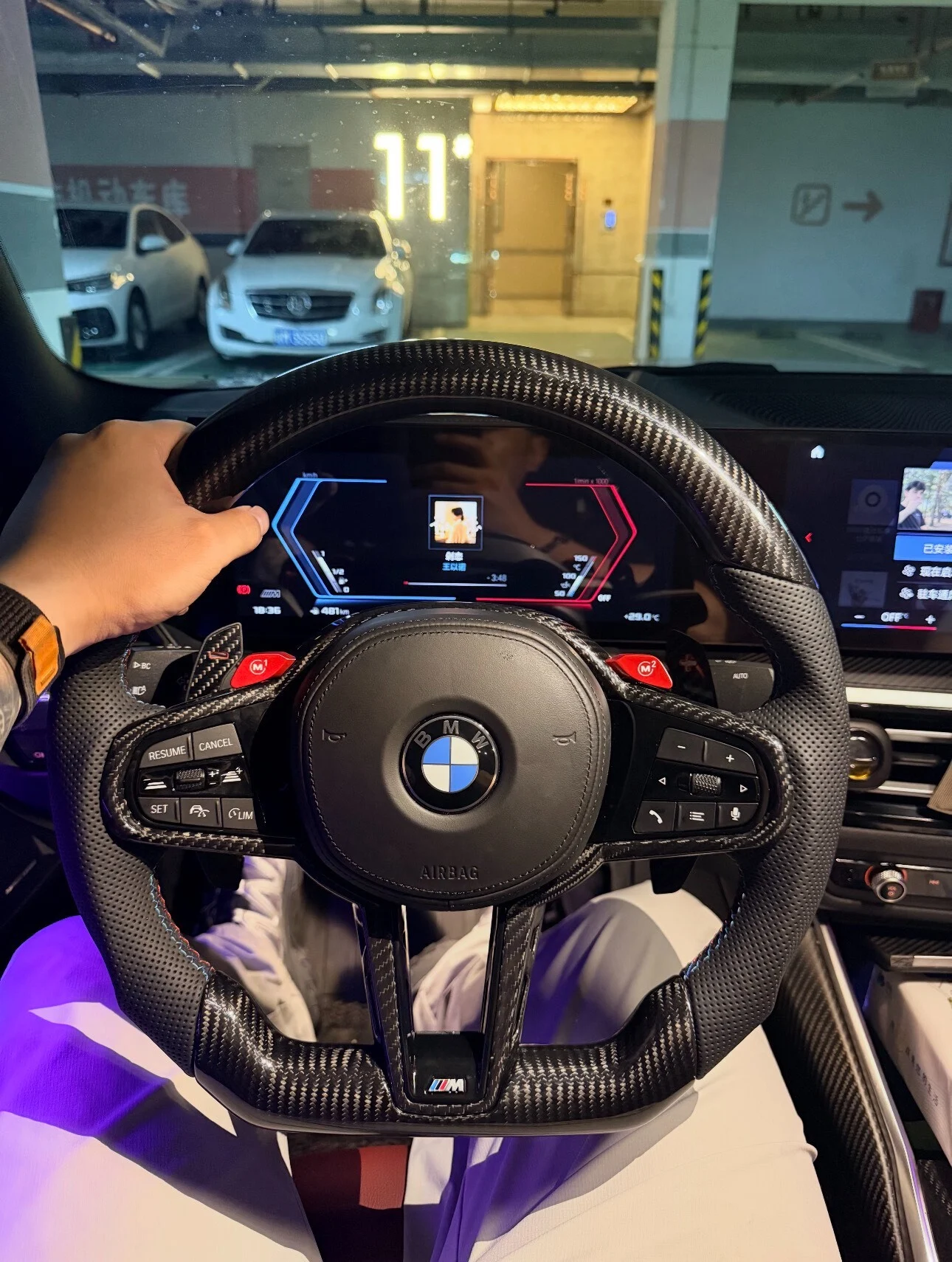 BMW CS Carbon Fiber Steering Wheel (Compatible with 2/3/4/5/7 Series and X3/X4/X5 F/G Platforms)