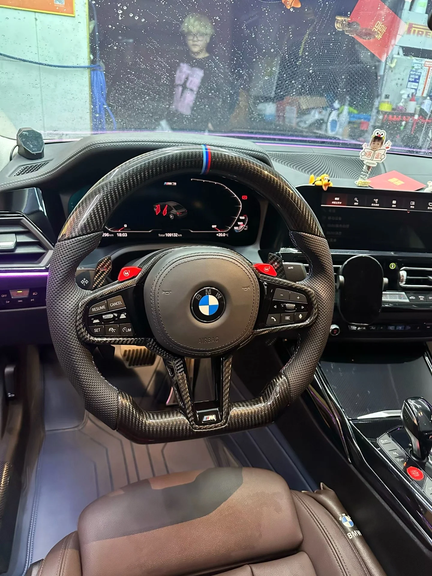 BMW CS Carbon Fiber Steering Wheel (Compatible with 2/3/4/5/7 Series and X3/X4/X5 F/G Platforms)