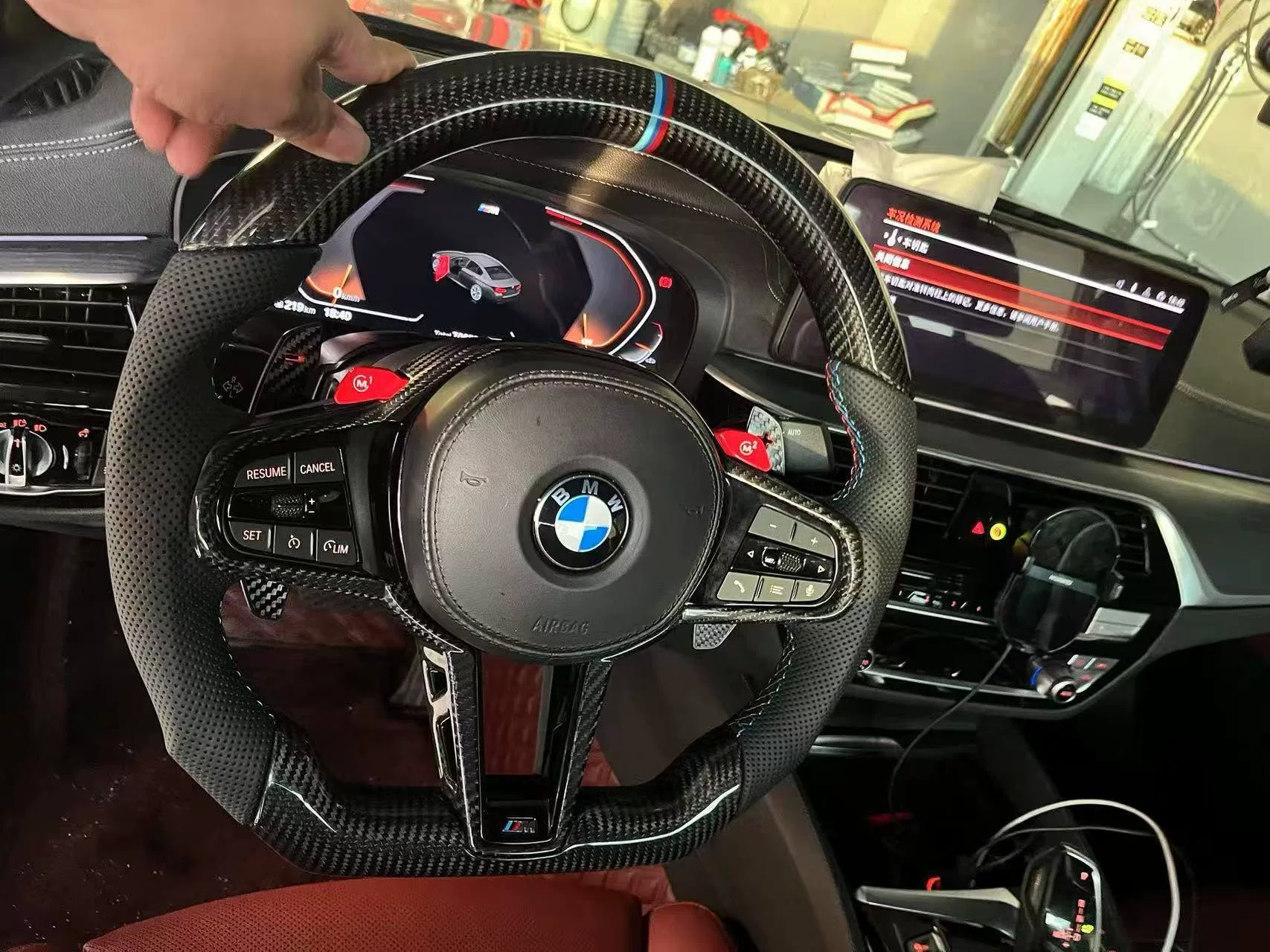 BMW CS Carbon Fiber Steering Wheel (Compatible with 2/3/4/5/7 Series and X3/X4/X5 F/G Platforms)