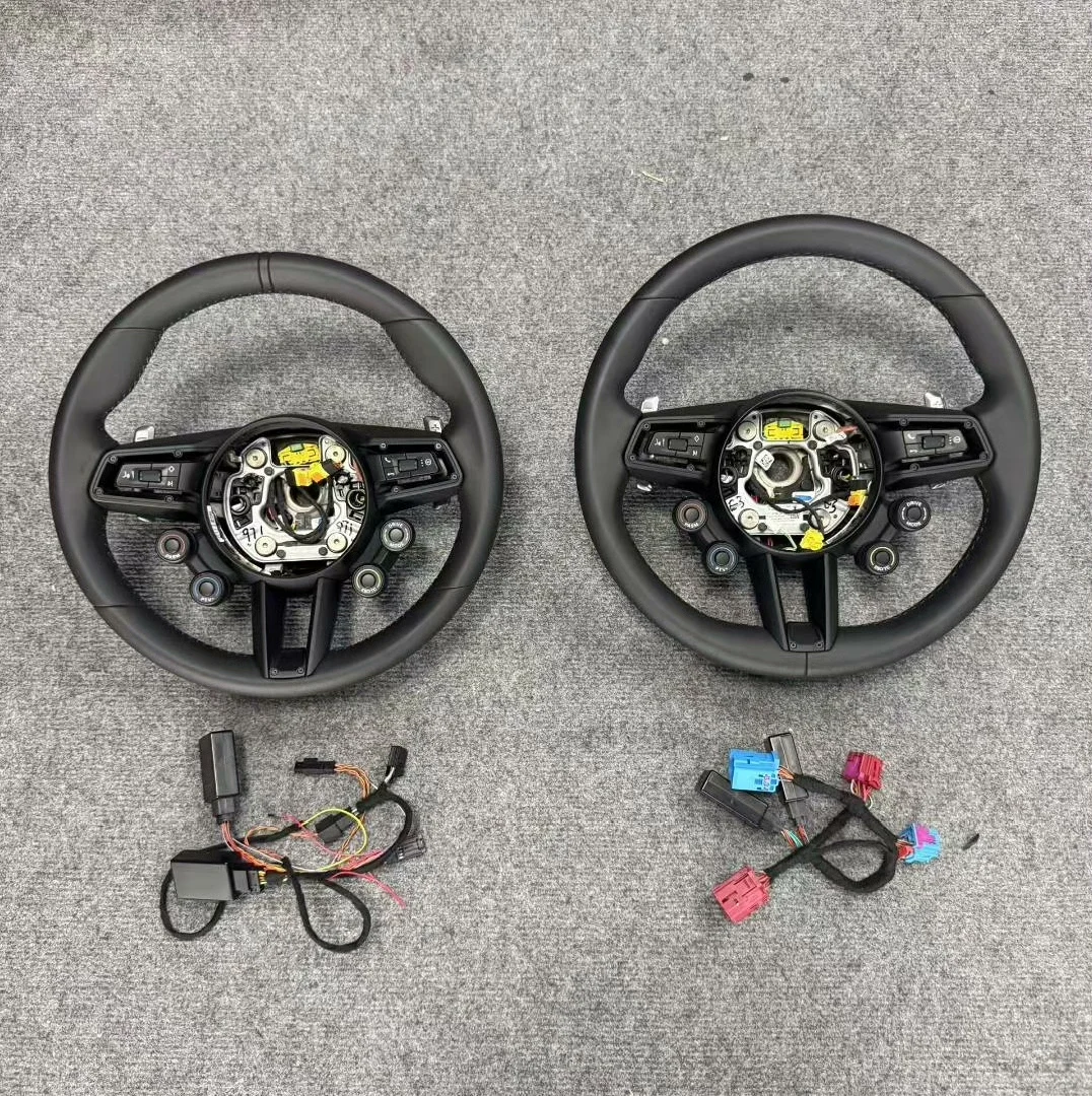 Porsche GT3 RS-style four-spoke steering wheel modification kit