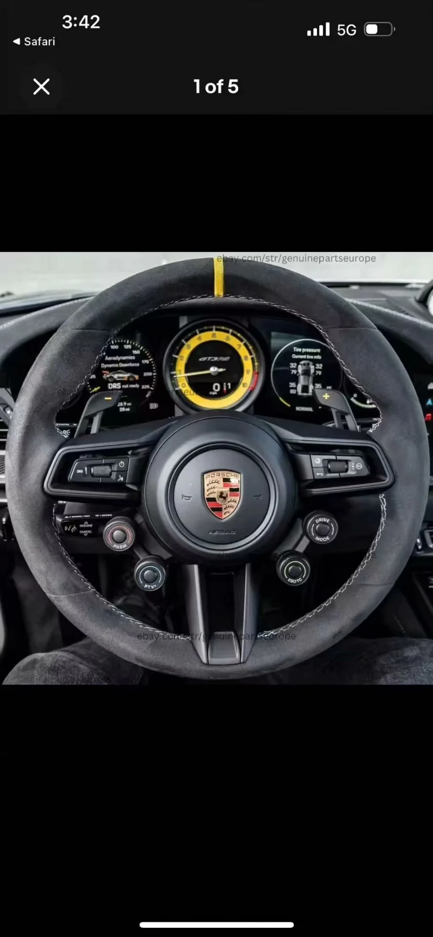 Porsche GT3 RS-style four-spoke steering wheel modification kit