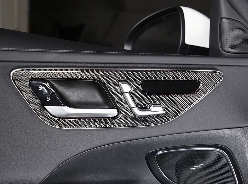Mercedes-Benz C-Class W206 (2022–2025) Carbon Fiber Interior Door Pull Handles & Seat Control Panel Trim Kit