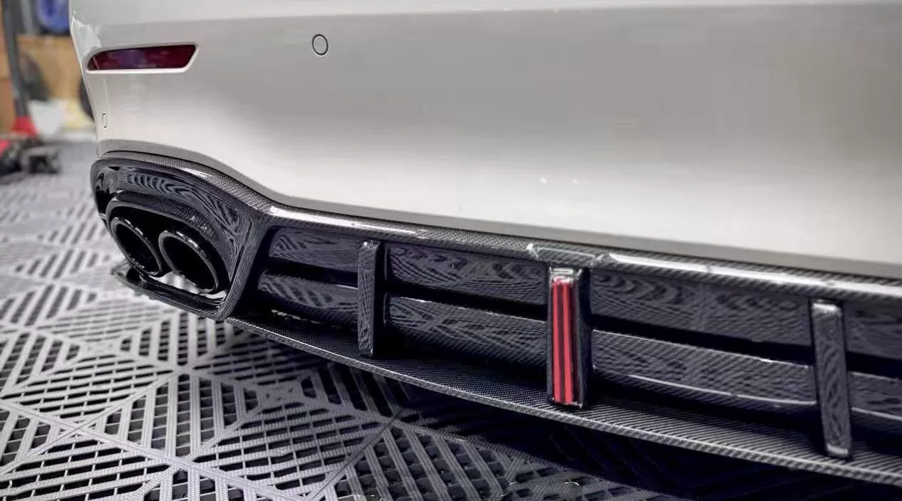 Mercedes-Benz A-Class W177 A35 AMG Carbon Fiber Rear Lip and Exhaust Tip Kit