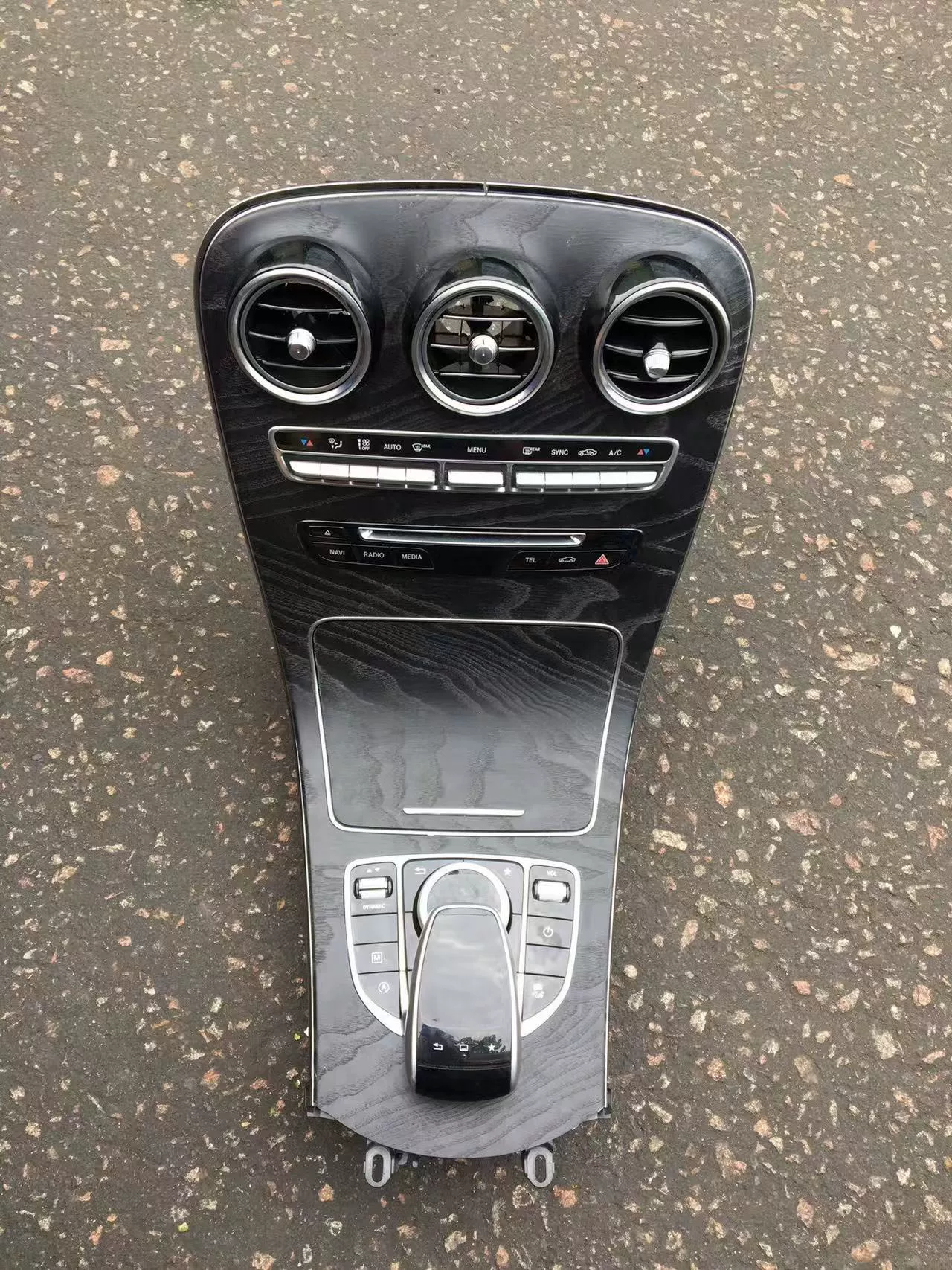 Mercedes-Benz C-Class W205/GLC X253 Air Conditioning Control Panel with Cup Holders and Peach Wood Trim