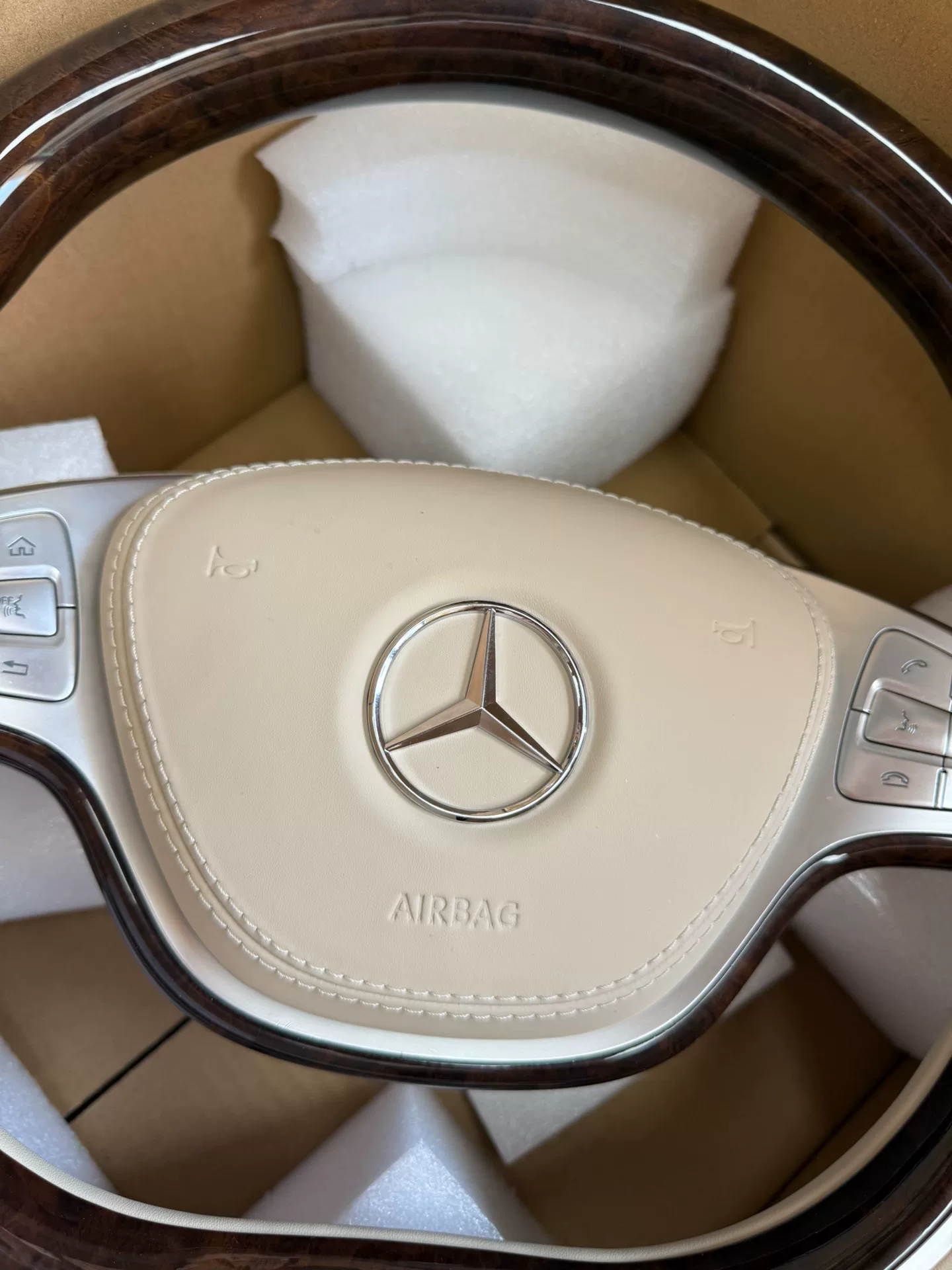 Genuine Wood-Trimmed Steering Wheel for Mercedes-Maybach S-Class W222 (S300 / S320)