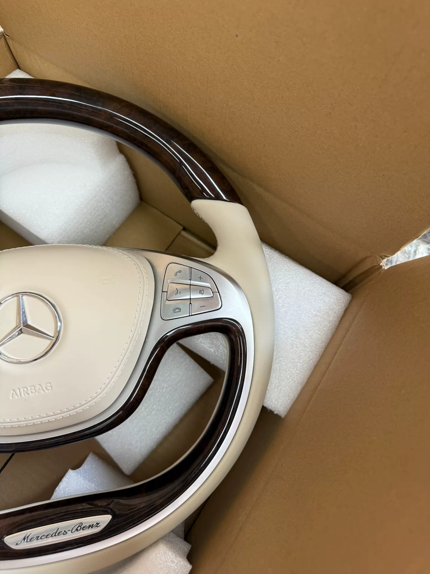 Genuine Wood-Trimmed Steering Wheel for Mercedes-Maybach S-Class W222 (S300 / S320)