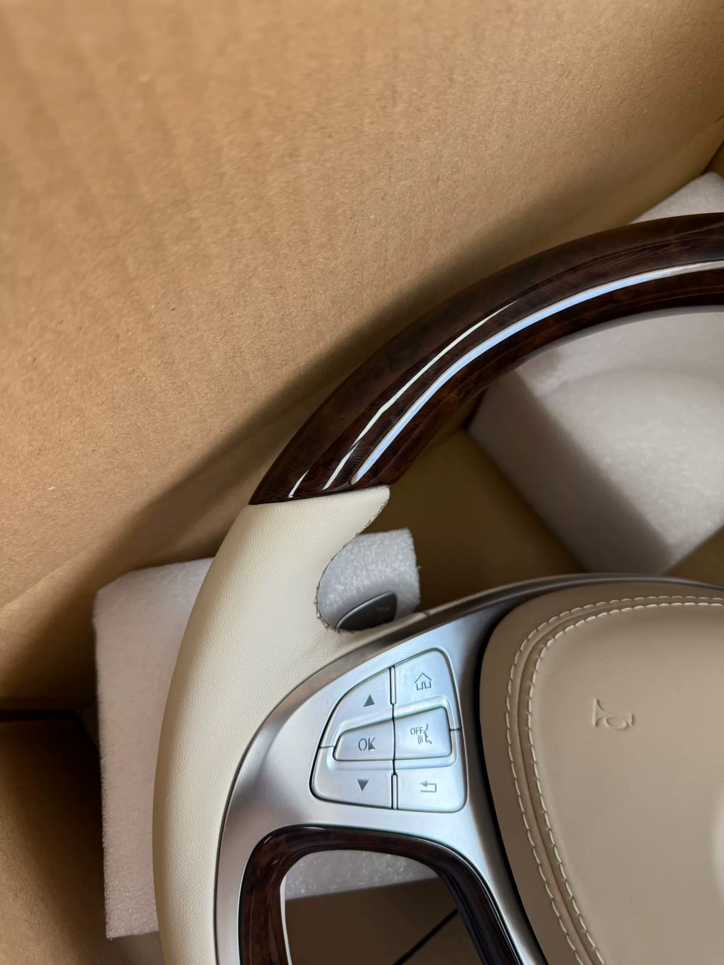 Genuine Wood-Trimmed Steering Wheel for Mercedes-Maybach S-Class W222 (S300 / S320)