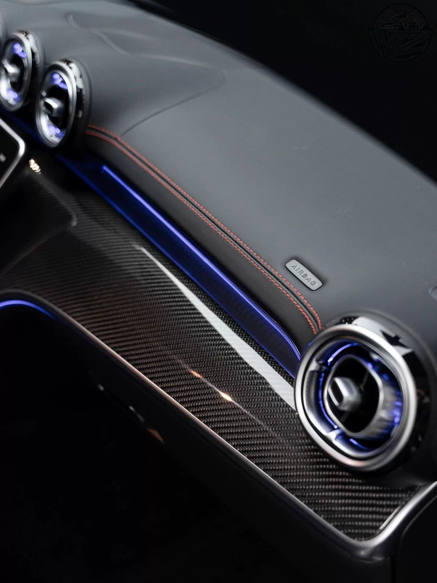 Mercedes-BenzW206/CLE/CLE53 Factory‑Installed Carbon Fiber Instrument Panel Trim