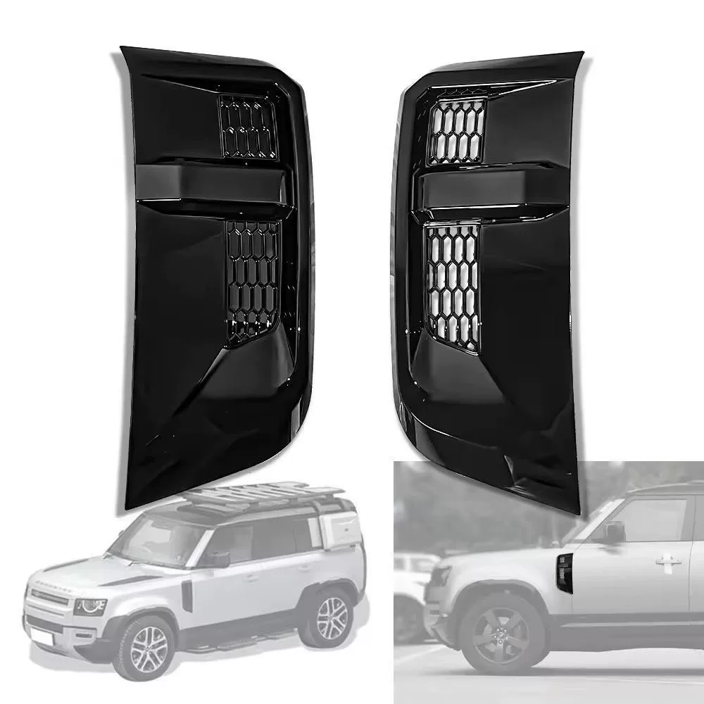 2020–2025 Land Rover Defender Body Kit – Sleek Black Full Exterior Trim Package (Front Bumper, Rear Bumper & Side Skirts)