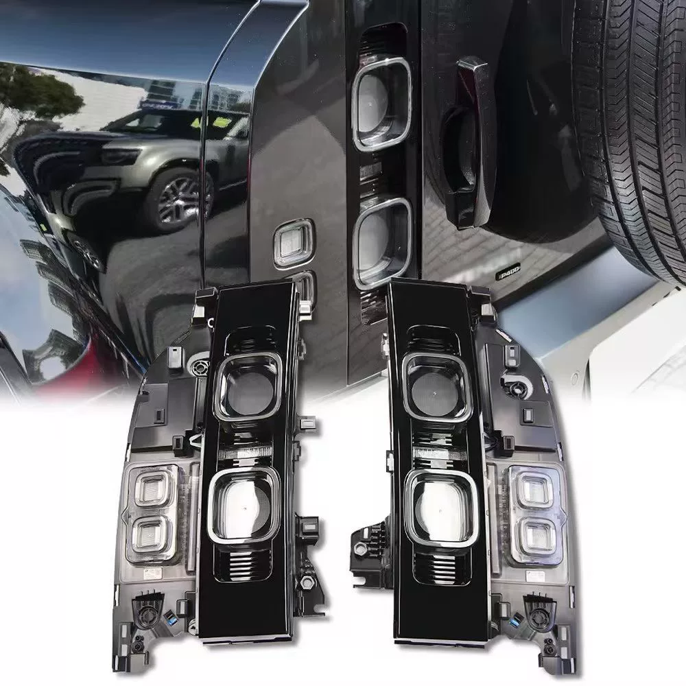 2020–2025 Land Rover Defender Body Kit – Sleek Black Full Exterior Trim Package (Front Bumper, Rear Bumper & Side Skirts)