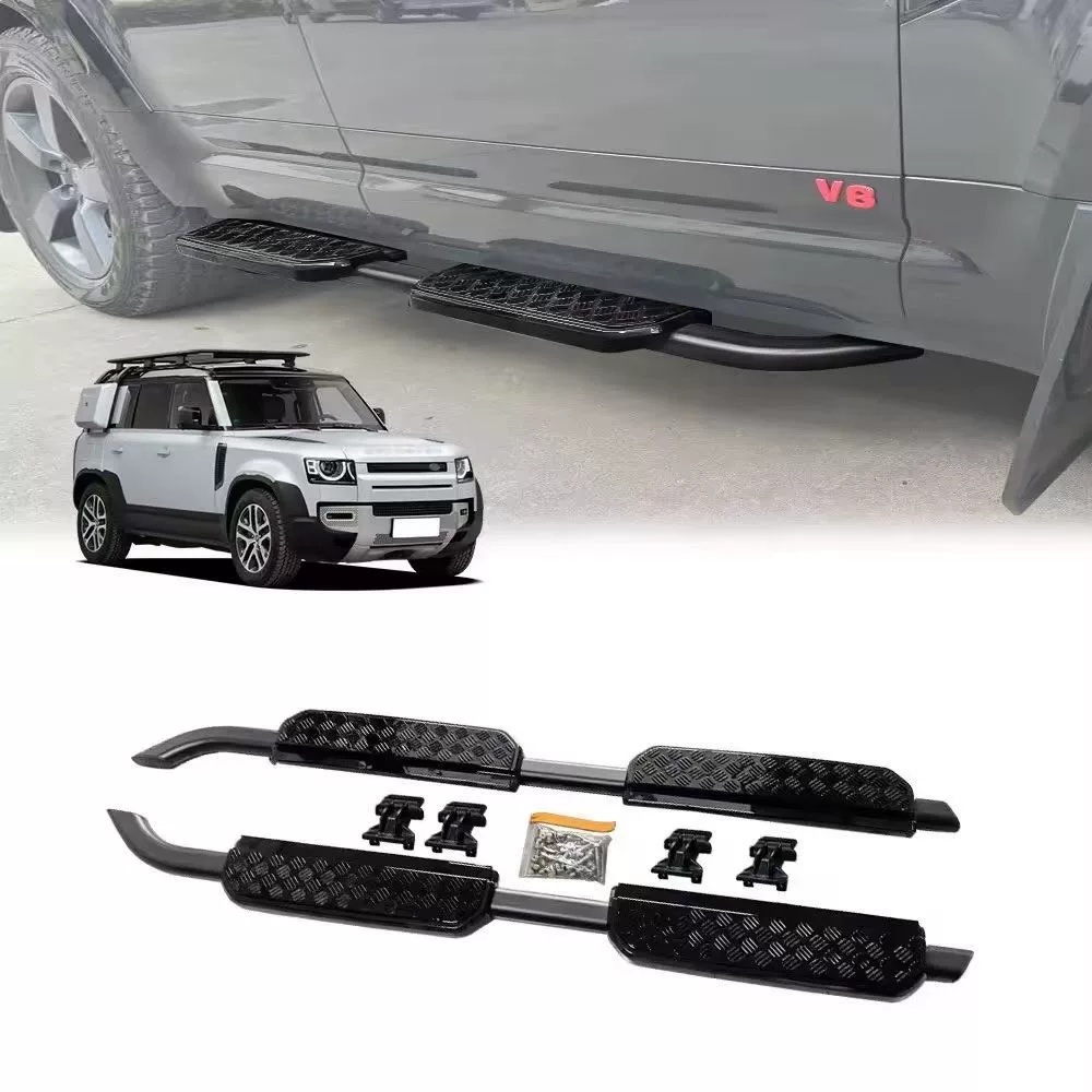 2020–2025 Land Rover Defender Body Kit – Sleek Black Full Exterior Trim Package (Front Bumper, Rear Bumper & Side Skirts)