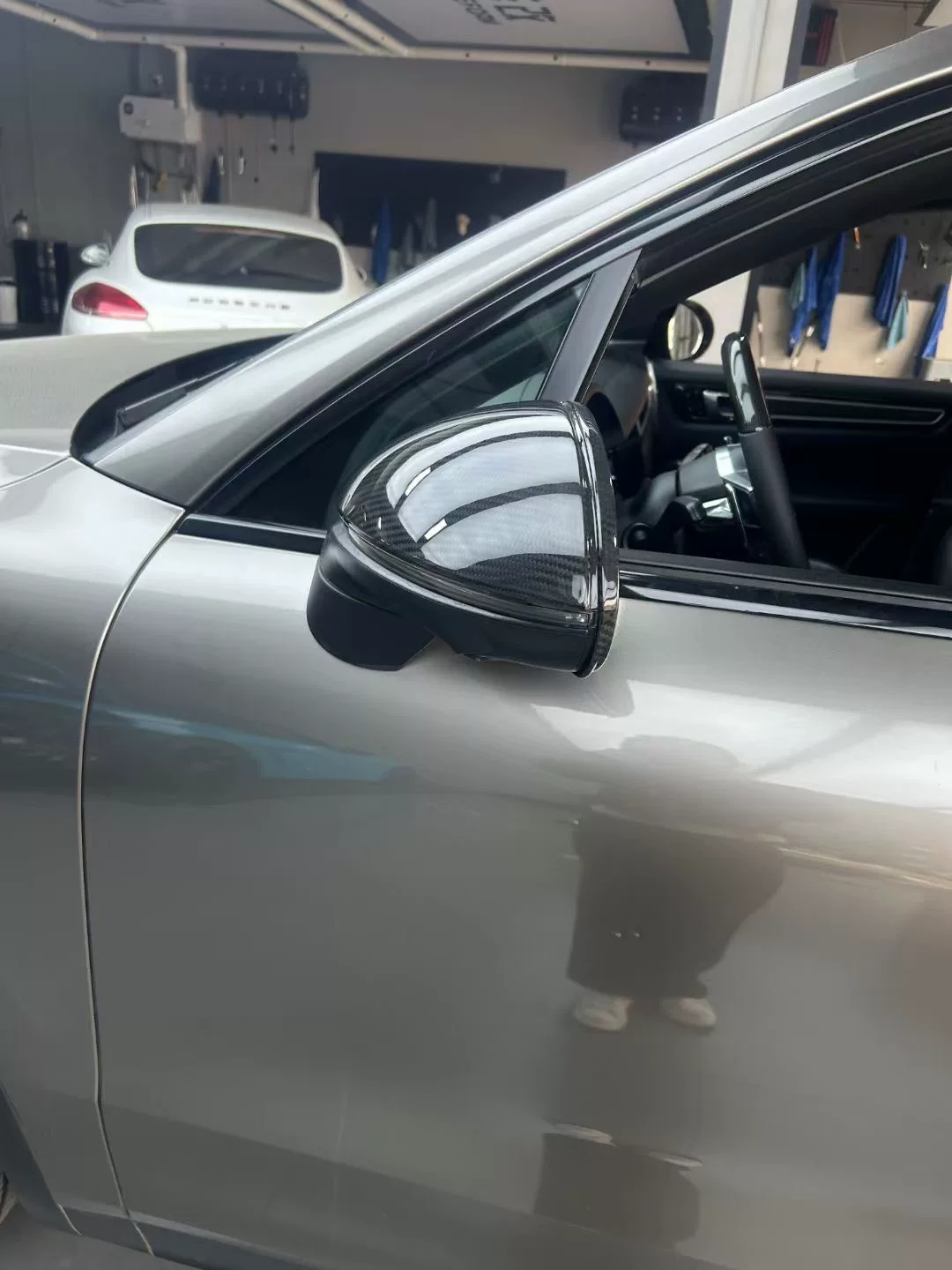 Capas de Espelhos Laterais em Fibra de Carbono para Porsche Cayenne, Panamera, 718, Macan, 992, 911 e Taycan