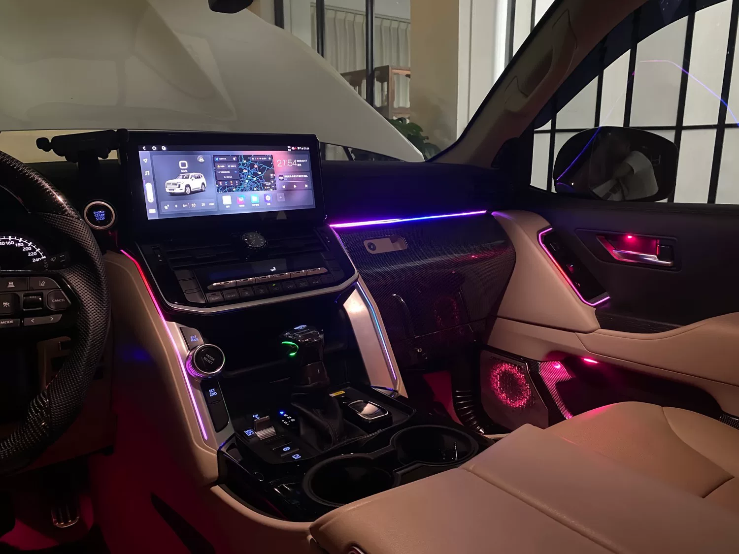 Toyota Land Cruiser LC300 Interior Ambient Lighting Kit with Bluetooth APP Control