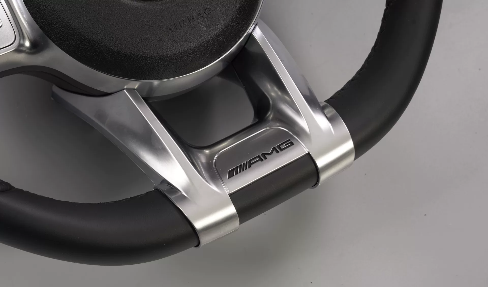 Mercedes-AMG Steering Wheel Cover & Paddle Shifters Upgrade Kit – Silver Electroplated OEM-Compatible