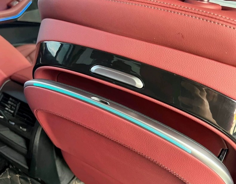 BMW X5 Rear Electric Foldable Backseat Tray Table with Wireless Charging & Ambient Lighting