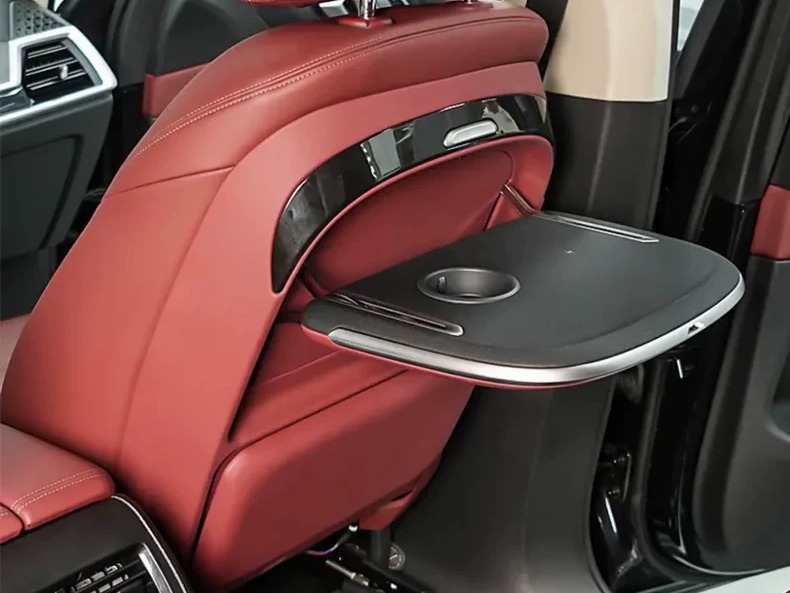 BMW X5 Rear Electric Foldable Backseat Tray Table with Wireless Charging & Ambient Lighting