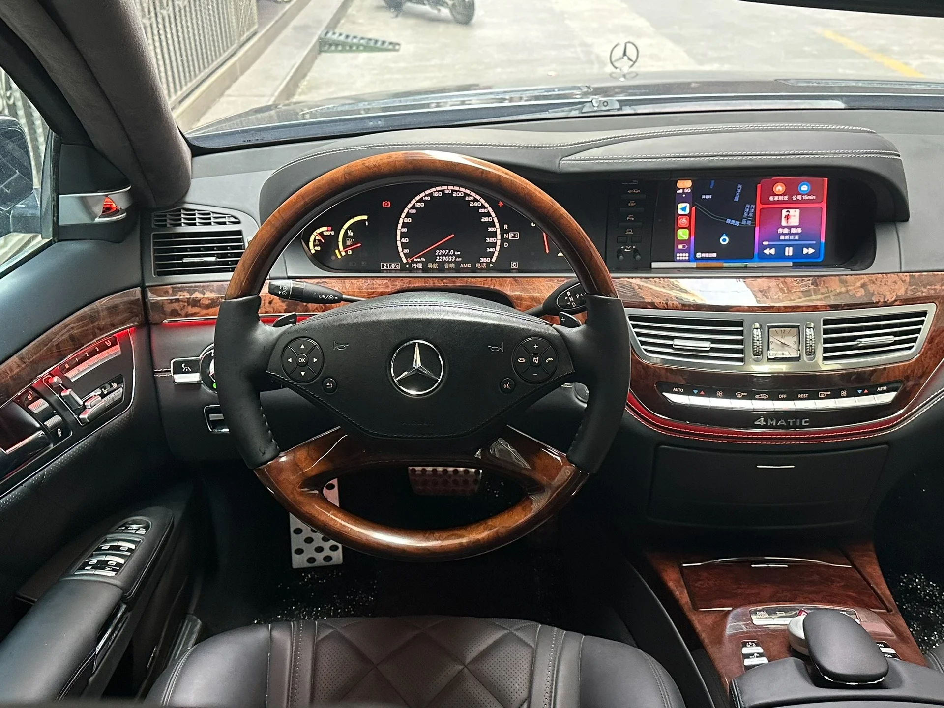 Alto-falantes de gravata em estilo OEM para montagem no pilar A – Compatíveis com iluminação ambiente, da Mercedes-Benz Classe S W221 – Harman Kardon