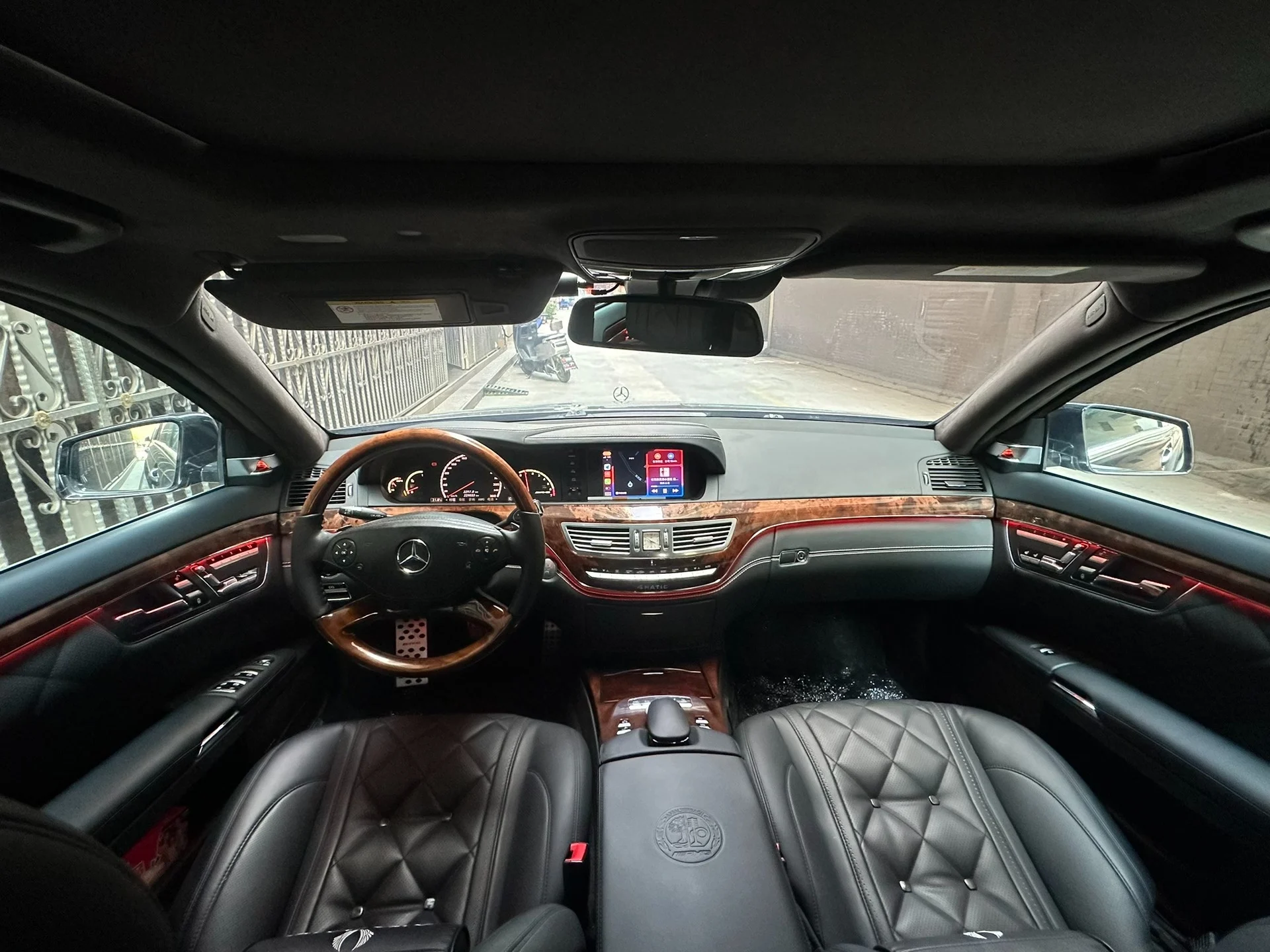 Alto-falantes de gravata em estilo OEM para montagem no pilar A – Compatíveis com iluminação ambiente, da Mercedes-Benz Classe S W221 – Harman Kardon