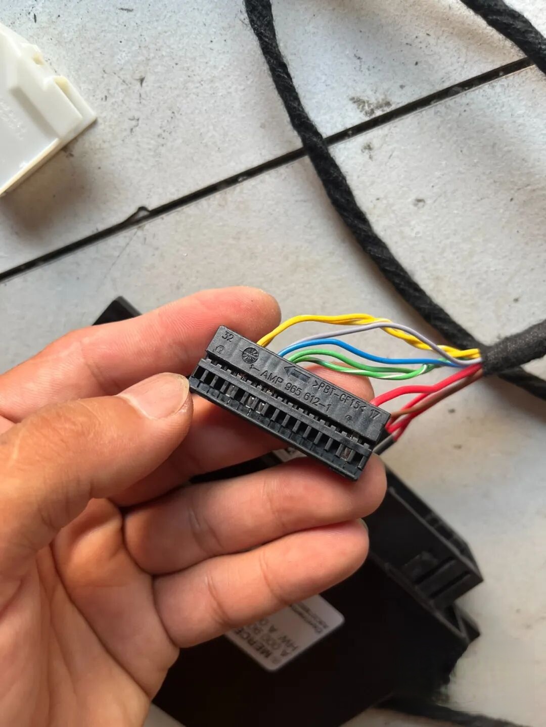 Airbag harness reconnected
