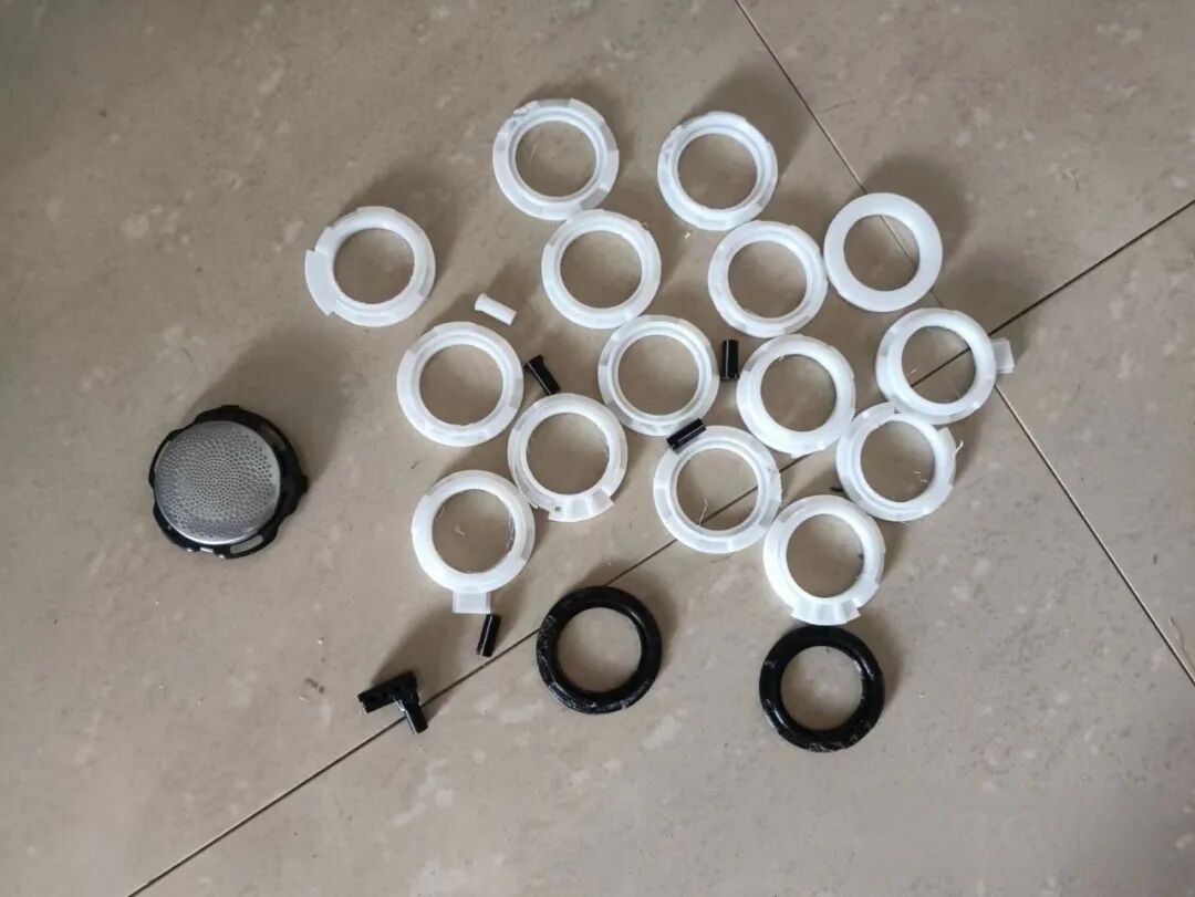 Failed prototype samples showing inconsistent diffusion