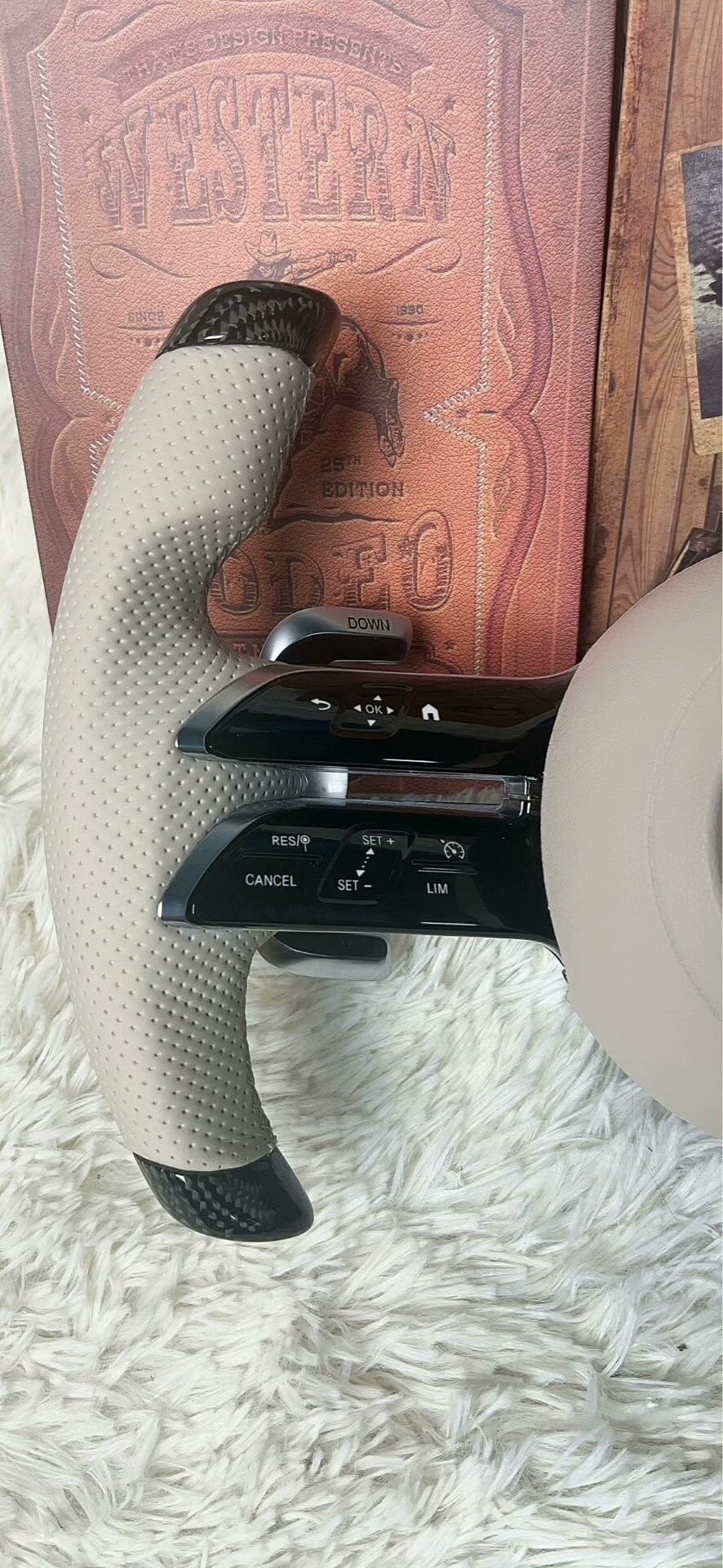 Mercedes New Style Sport Flat-Bottom Steering Wheel for E-Class E300 GLC260 S-Class S320
