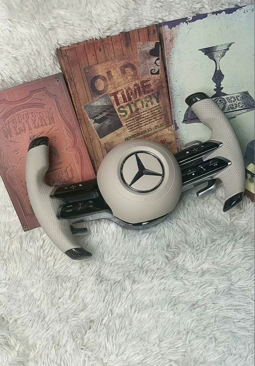Mercedes New Style Sport Flat-Bottom Steering Wheel for E-Class E300 GLC260 S-Class S320