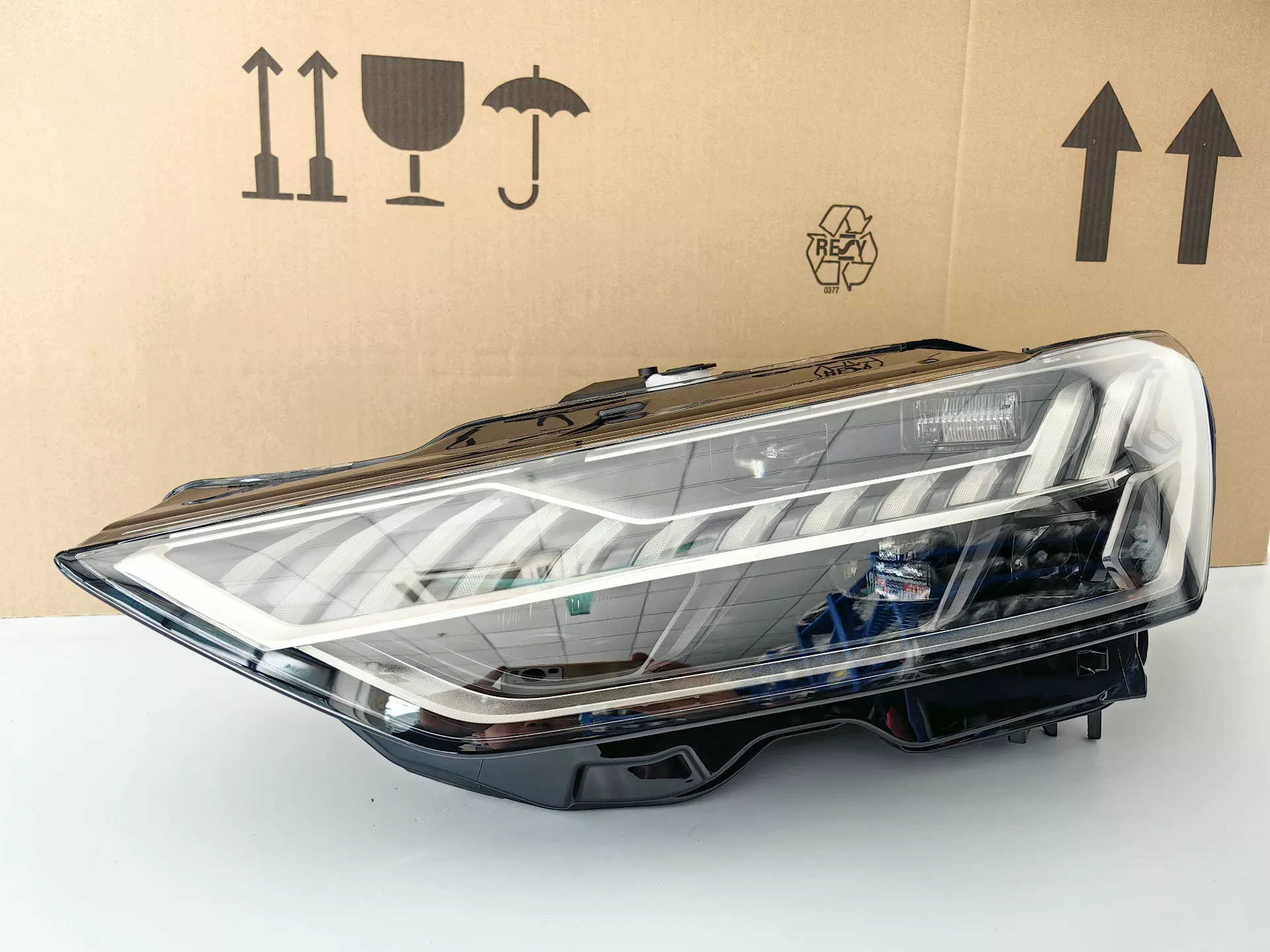 Audi A7L OEM LED Matrix Headlight Assembly Upgraded OEM Headlights for A7L Low-to-High Trim