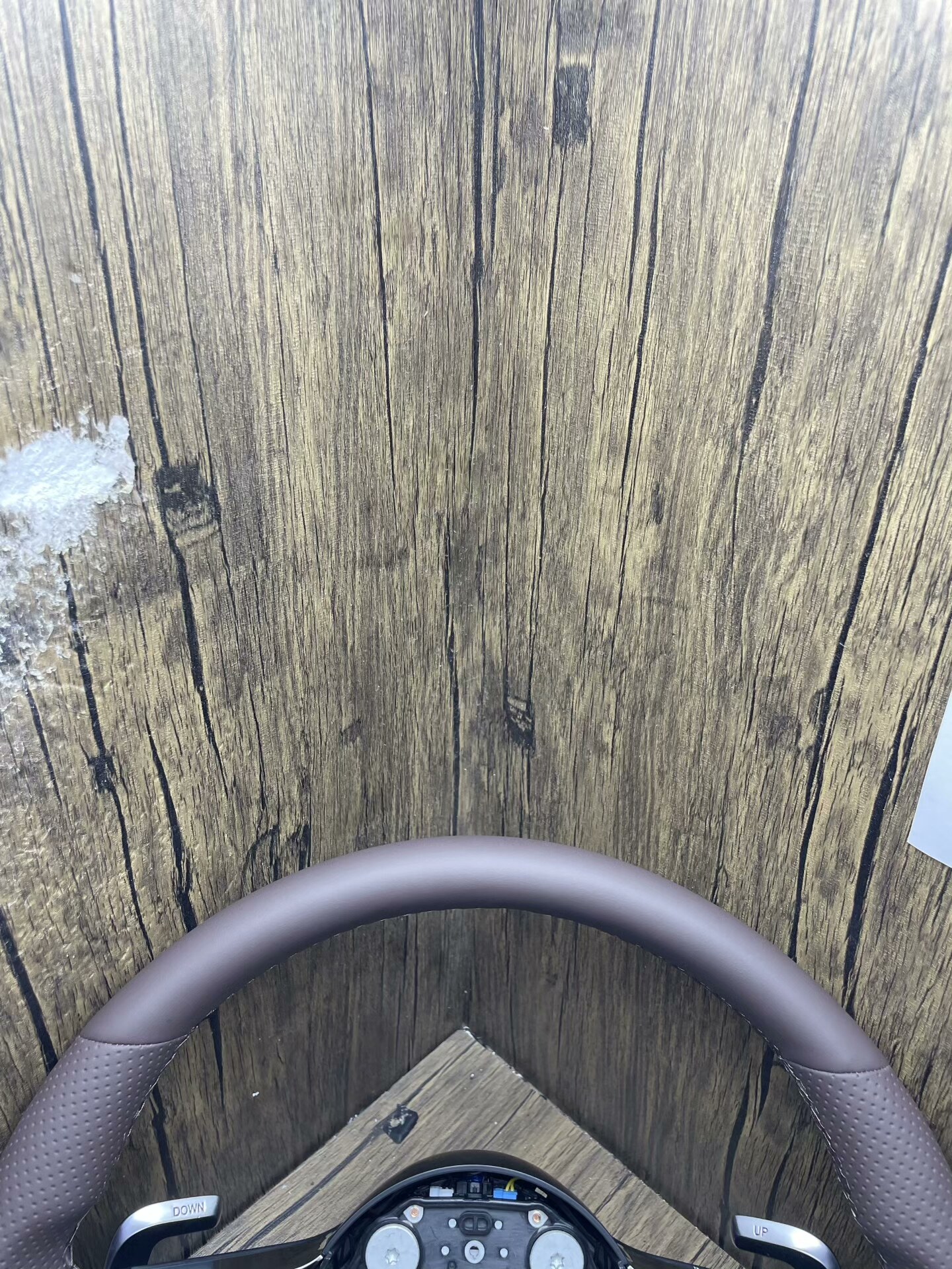 801 AMG Style Brown Leather Steering Wheel Premium Aftermarket Car Steering Wheel Universal Fit for Mercedes-Benz Models