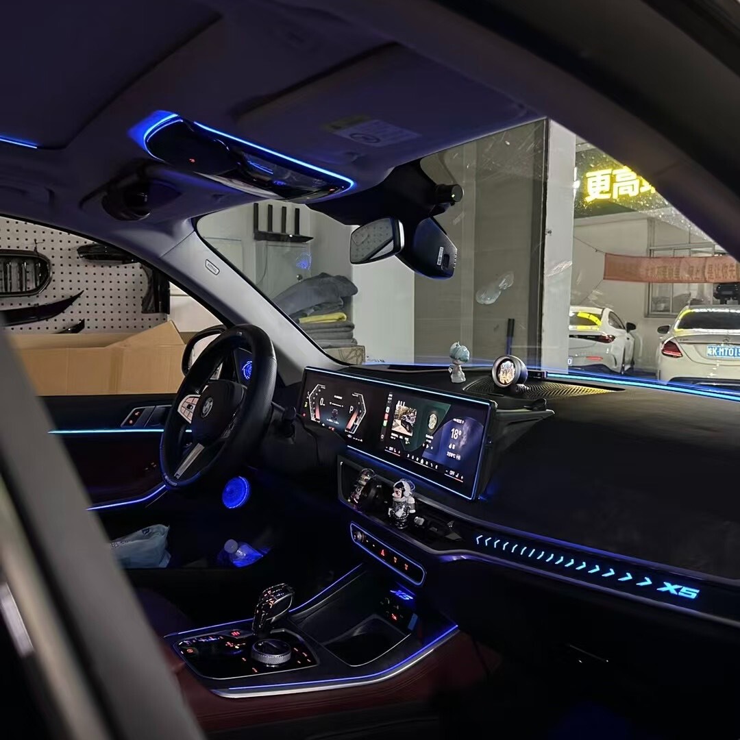 BMW G-Series Interior Reading Ambient Lights for X5 X6 X7 X8 LIN Bus Controlled RGB LED Footwell Lighting Plug & Play No Coding Required