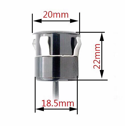 Câmera de ré de montagem embutida universal de 18,5 mm com visão noturna Starlight, sensor CCD à prova d'água IP69K e iluminação infravermelha com 6 LEDs