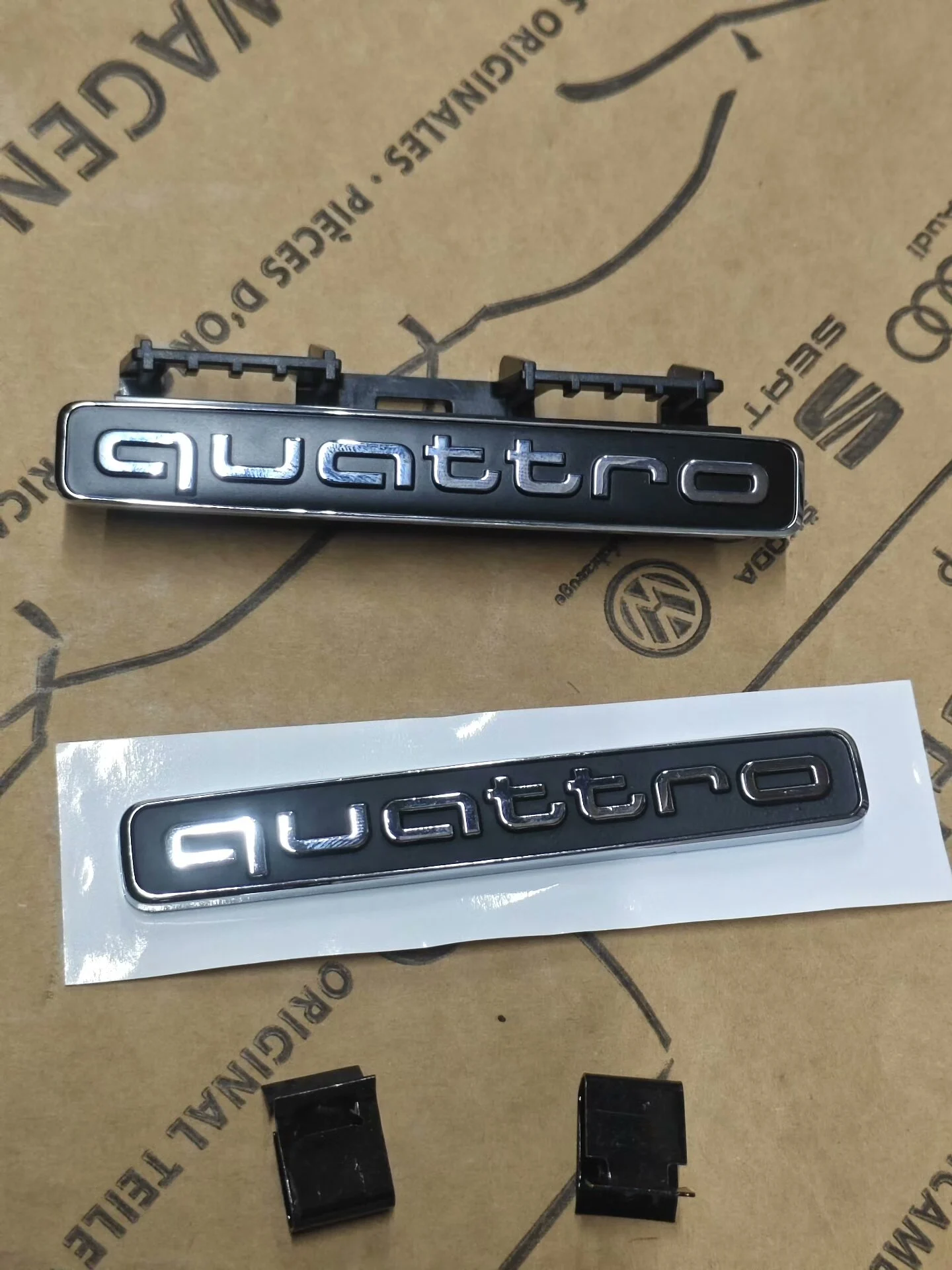 Audi A6 Quattro Badge Kit (Front Grille, Trunk) for 2019–2025 A6 Sedan