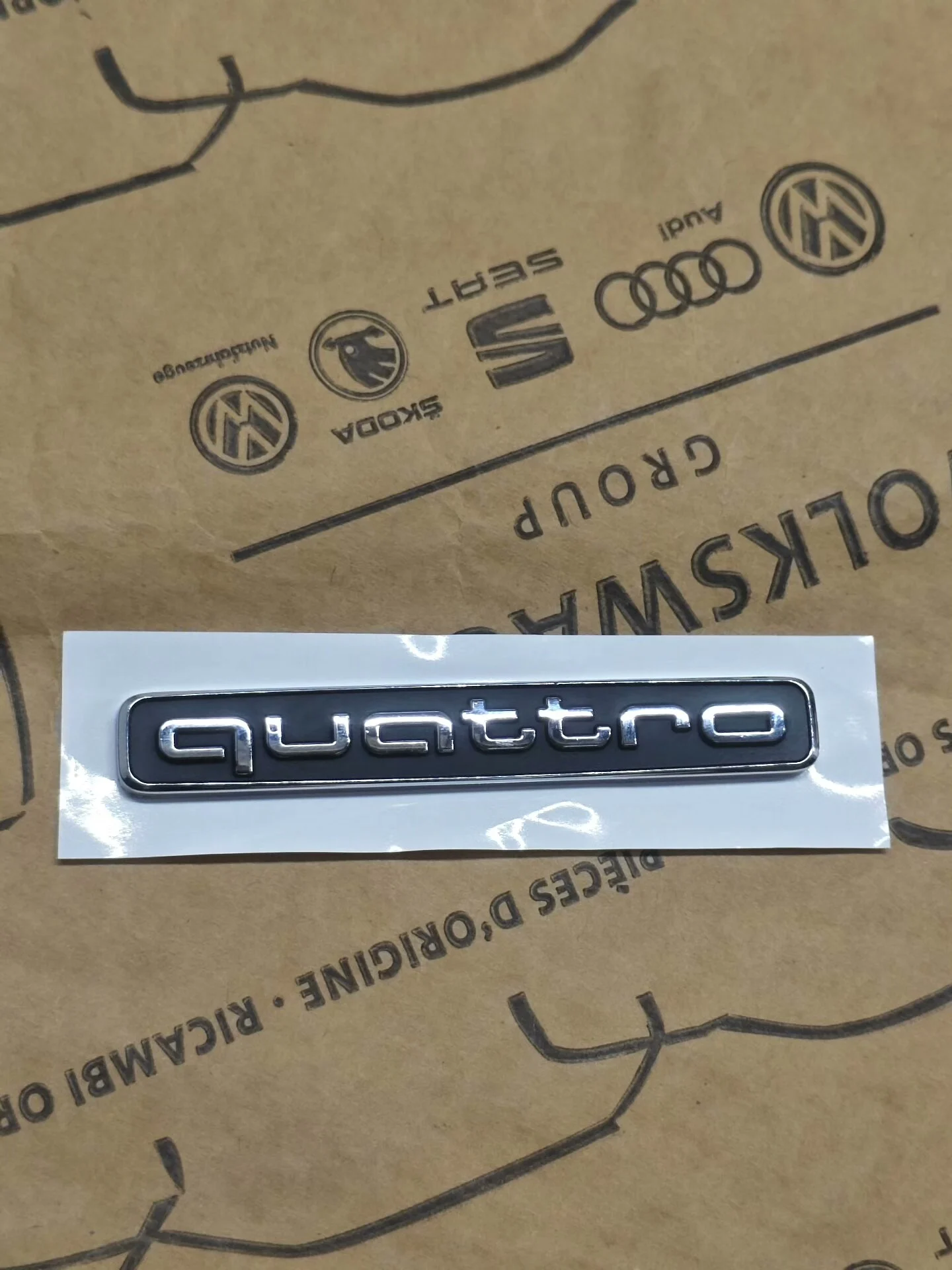 Audi A6 Quattro Badge Kit (Front Grille, Trunk) for 2019–2025 A6 Sedan