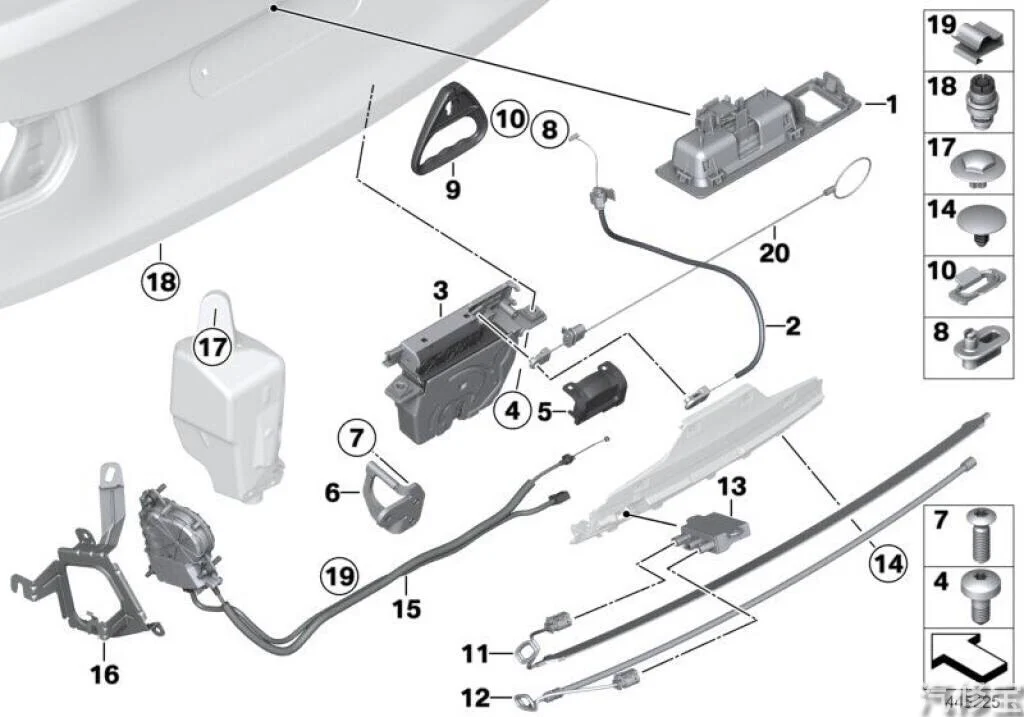BMW F02 F18 Kick Sensor Module (Foot-Activated Door Opener) - Genuine OEM 61357306797