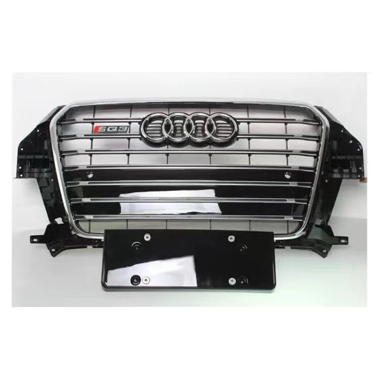 Audi Q3 (2013–2015) RS-Style Black Honeycomb Grille Kit with Fog Light Bezels