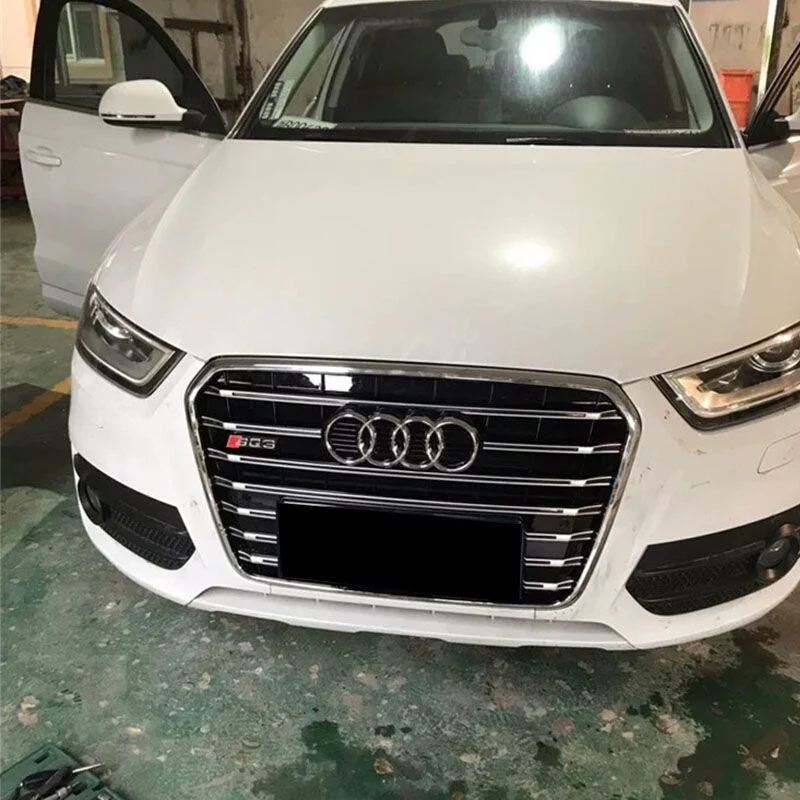 Audi Q3 (2013–2015) RS-Style Black Honeycomb Grille Kit with Fog Light Bezels