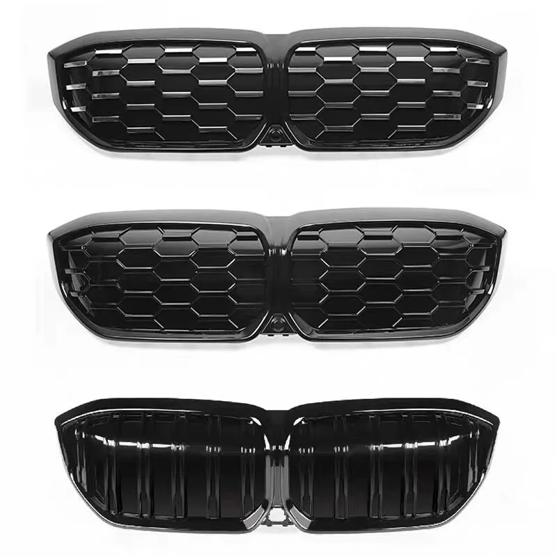 BMW i3 Grille Inserts - Starlight Mesh, Twin-Bar, Black-Silver Replacement Trim for 2022–2025 i3