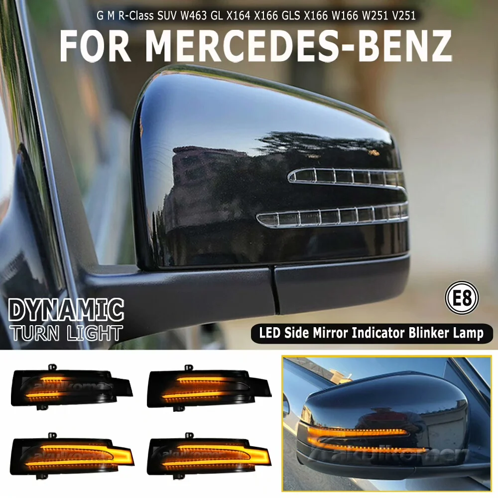 Mercedes-Benz GLS M Class R Class ML GL G Class Sequential Turn Signal Mirrors
