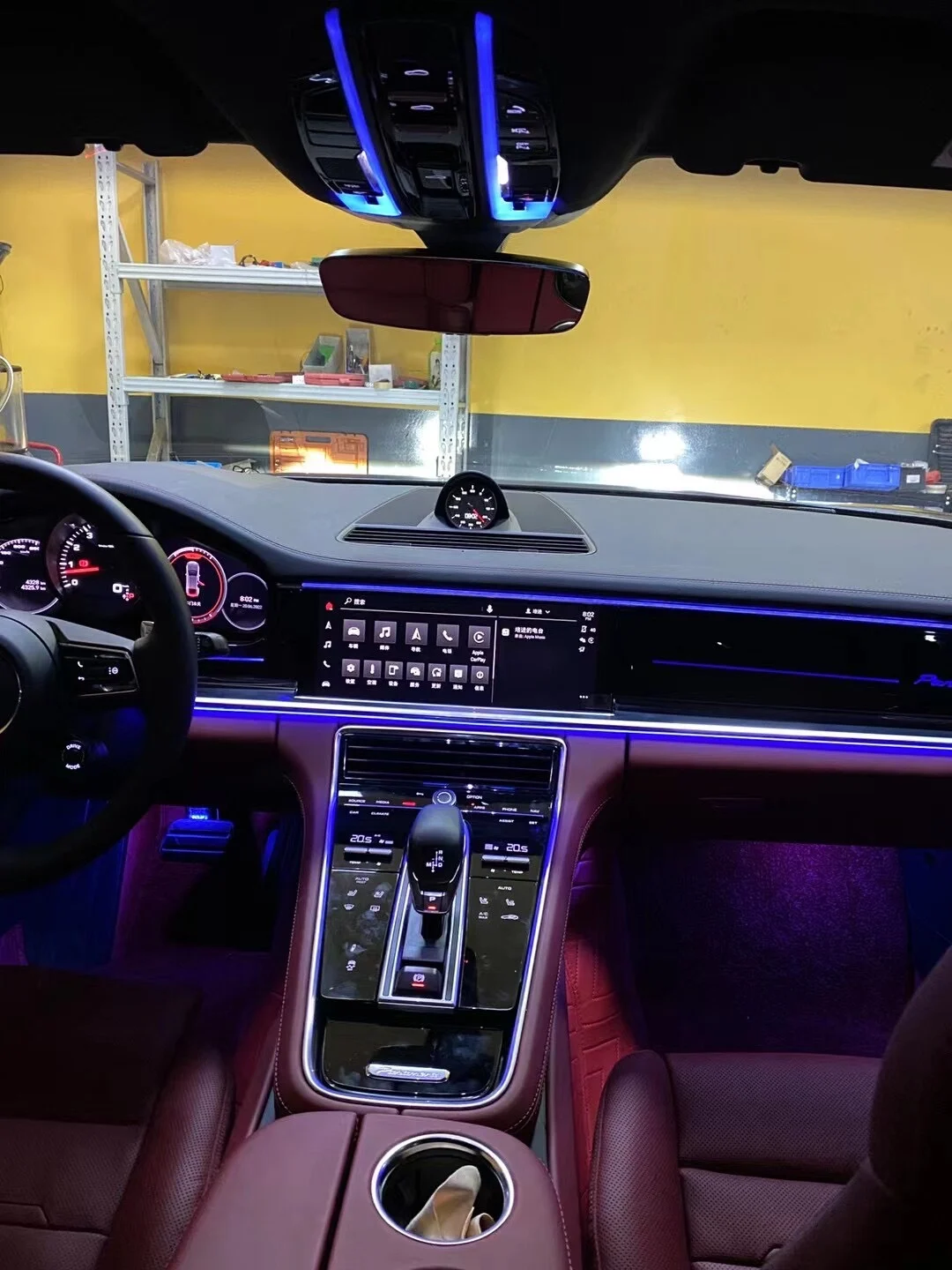 Porsche Panamera 971 OEM Ambient Lighting Kit 7-Color LED Interior Light Strip Factory-Style Dashboard & Footwell Lighting