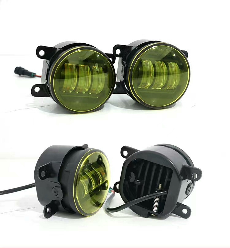 Porsche Cayenne (2011–2017) & Macan LED Fog Lights with Golden Halo Projector Golden Eye Fog Lamp Upgrade for Porsche