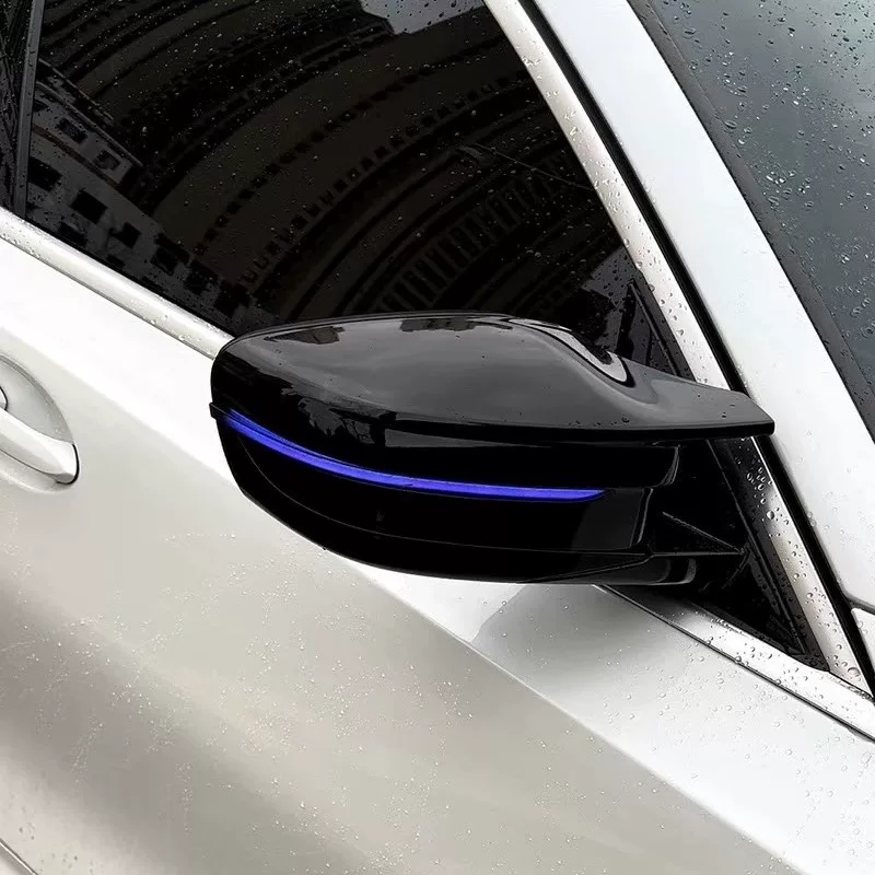 BMW Horn-Shaped Rearview Mirror Cover – Black Samurai Style – Compatible with G20, G22, and G30