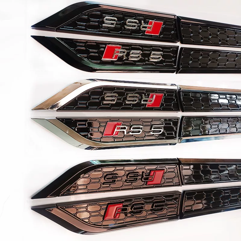 Substituição do Emblema Lateral do Audi A5 - Emblema de Para-choque Preto S5 RS5 para A5 8T (2017-2023)