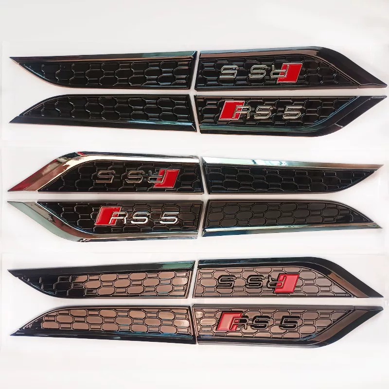 Substituição do Emblema Lateral do Audi A5 - Emblema de Para-choque Preto S5 RS5 para A5 8T (2017-2023)