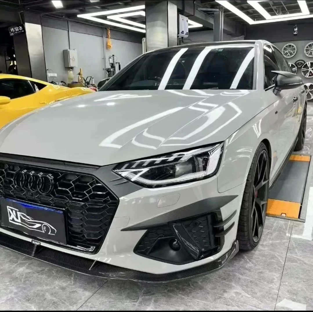 Audi A4 S4 Front Lip Splitter Kit with Fog Light Eyebrows (2020–2023)