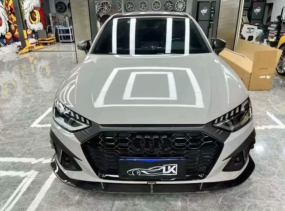 Audi A4 S4 Front Lip Splitter Kit with Fog Light Eyebrows (2020–2023)